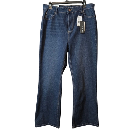 Black Tape_ Denim - 🌼3 for $15🦋BLACK TAPE Maya High Rise Relaxed Flare Jeans dark wash size 14 NEW